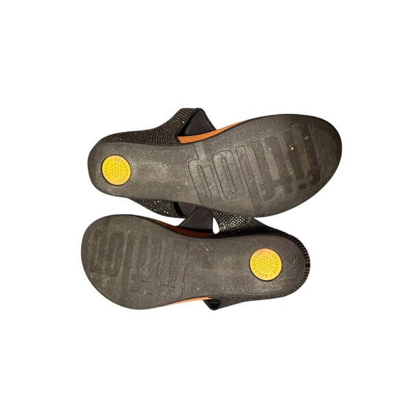 Fitflop Womens Black Crystal Sandals With comfortTechnology Size 9 - Picture 7 of 8